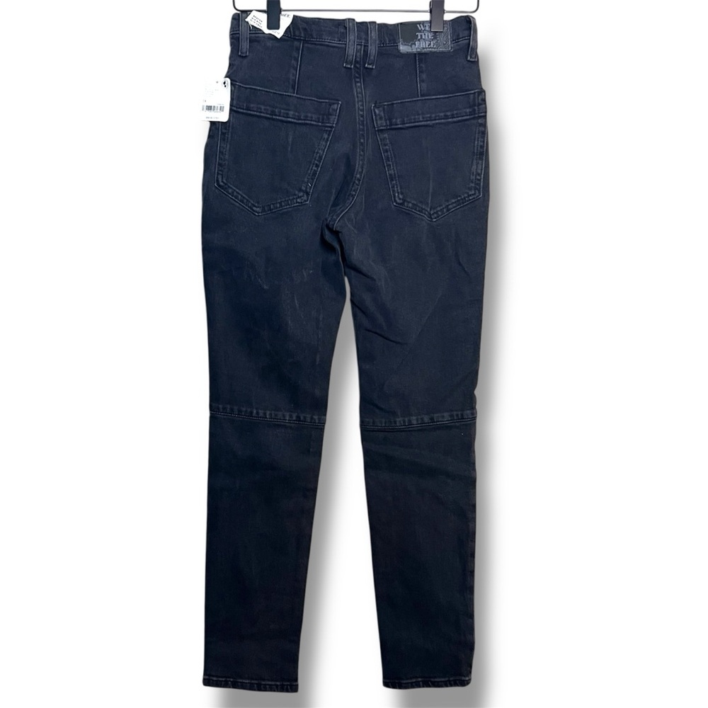We The Free by Free People Beacon Mid Rise Slim Crop jeans Black Size: 24 - Picture 2 of 5
